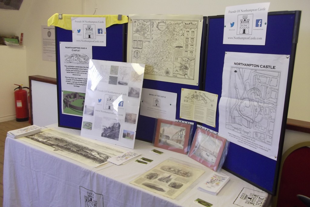 FONC Information Stand with maps and photographs of the castle